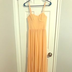 Alice + Olivia Corset Top Floor Length Dress